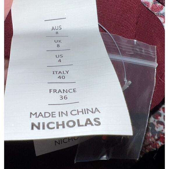 Nicholas Devan gathered snake-print crepe mini dress size 4 - Picture 15 of 16